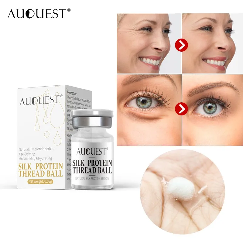 

AuQuest Face Serum Silk Protein Thread Ball Hydration Anti Acne Anti Wrinkle Moisturizing Skincare Beauty