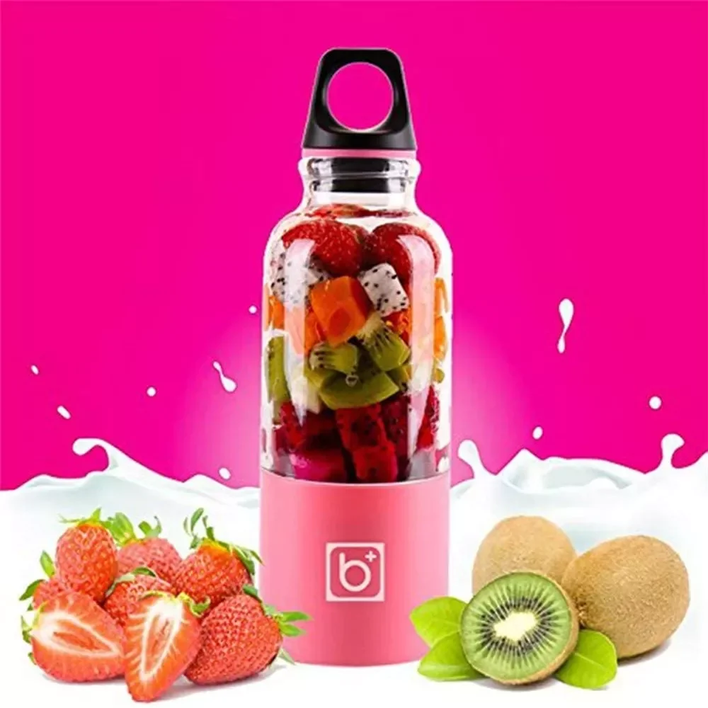 

NEW2023 Portable Blender USB Mixer 500ml Juicer Machine Fruit Smoothie Blender Rechargeable Orange Juicer Extractors
