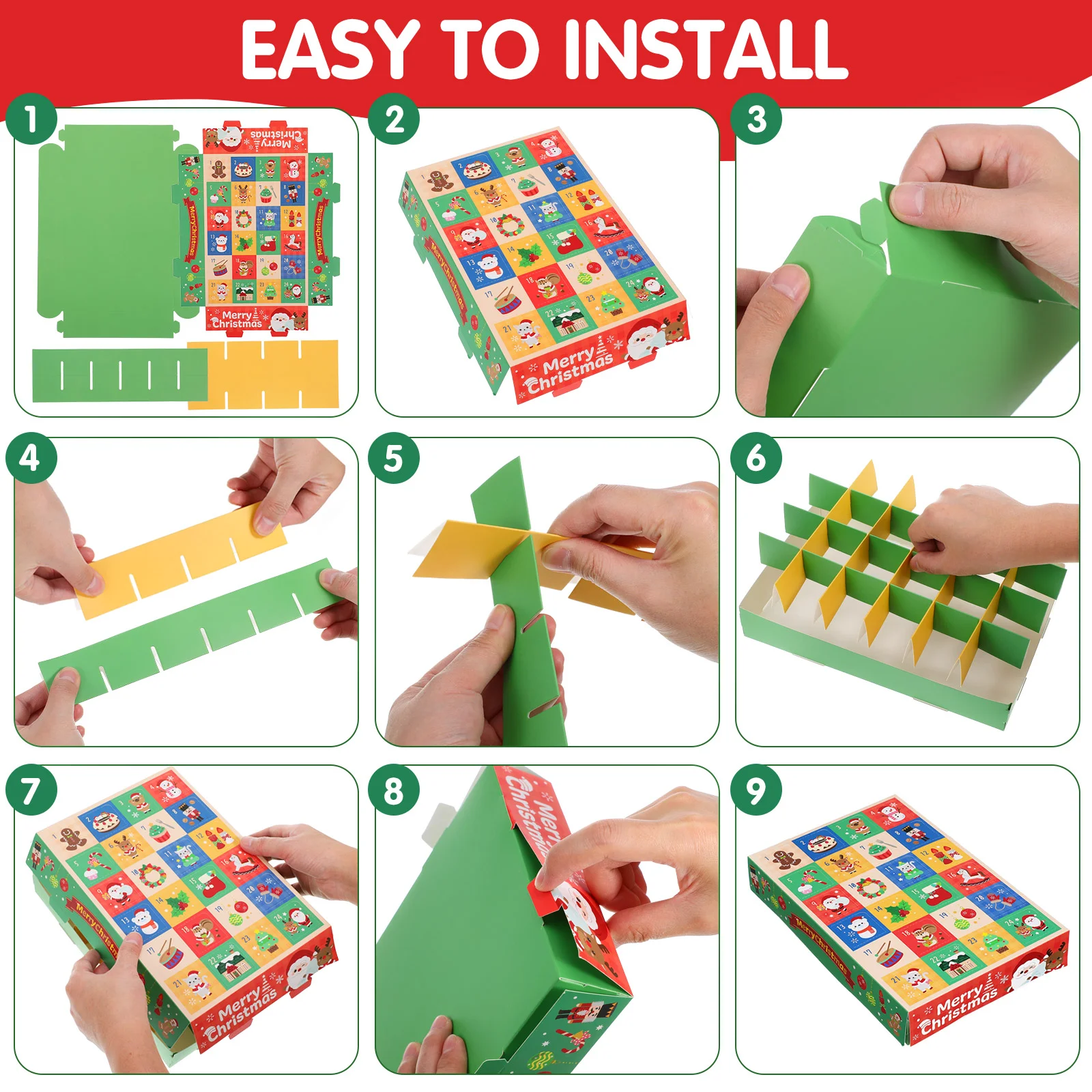 5 шт. коробки для рубашек подарков рождественский календарь подарок