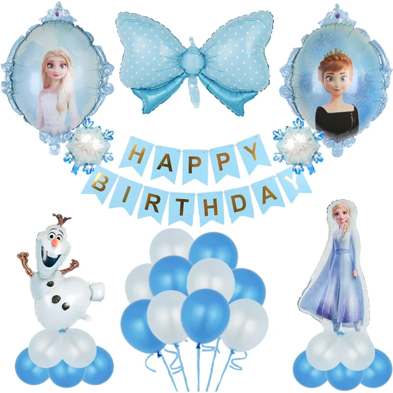 

1set New Elsa Olaf Disney Frozen Princess Foil Balloons Baby Shower Girl Snowman Birthday Party Decorations Kids Toys Air Globos
