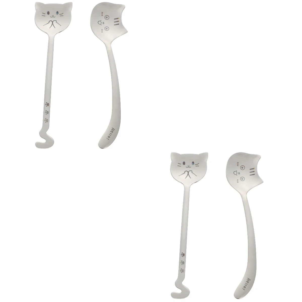 

4 Creative Dessert Spoons Coffee Spoons Exquisite Soup Spoons )