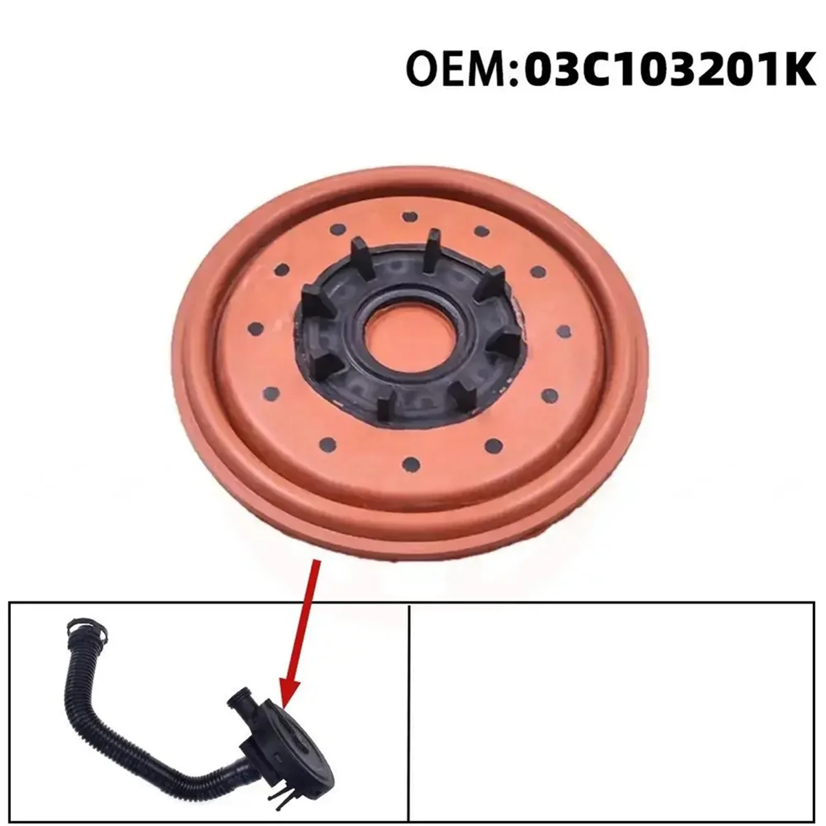 Автомобильный сапун сброса давления мембрана клапана из ПВХ 03c 103201 к l для Fabia Rapid