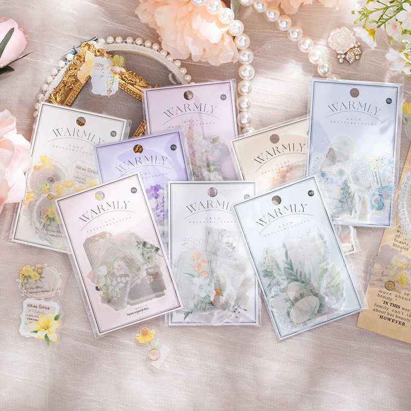 

30sheets/pack Plant Flower Washi Stickers Kawaii Stationery DIY Notebook Journal Planner Decorations Craft Art Supplies
