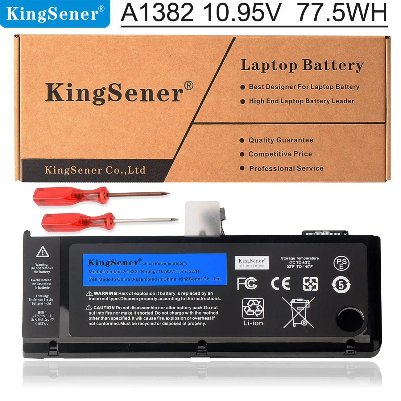 Kingsener-bateria de Laptop A1382 para Apple Macbook Pro 15. Modelos A1286 2011 2012 Versão Mc721 Mc723 Mc847 Md318 Md322 Md103. Baterias p/ laptop