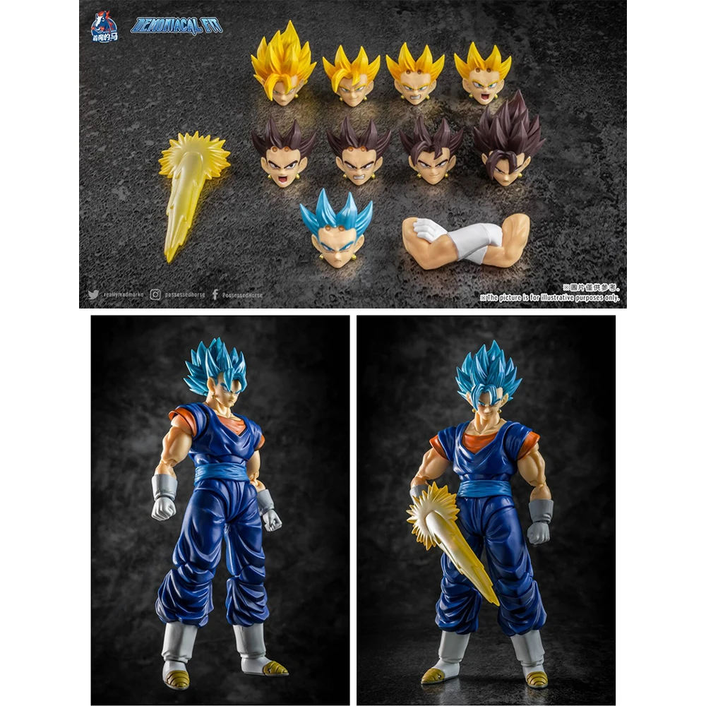 

In Stock Dragon Ball Demoniacal Fit Enchanted horse SHF Fit Warrior Vegetto Head Without Model Anime Figure Collectible Toys