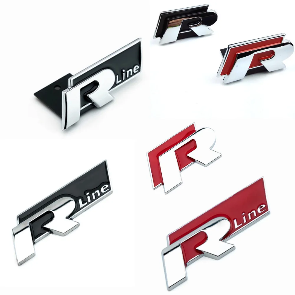 

3D Metal Sport Sticker Badge Body Sticker For Volkswagen Golf R Rline Tiguan Touareg Polo GTI CC Passat r36 Scirocco Auto Parts