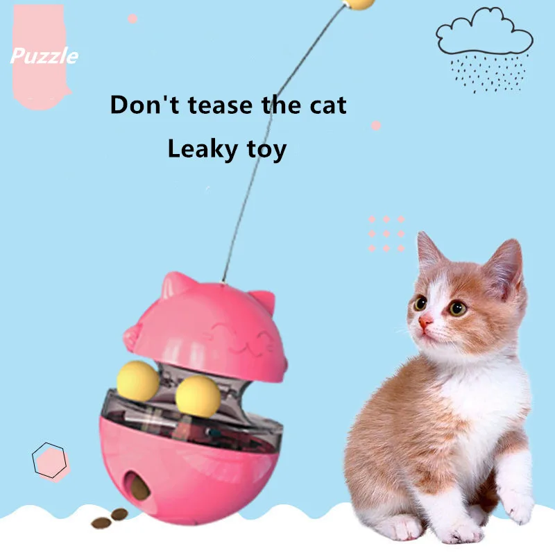 

Игрушки для кошек, стакан с шариком для утечки, самонадувающаяся палка для кошек, многофункциональный вращающийся круг для кошек, универсальные игрушки для домашних животных