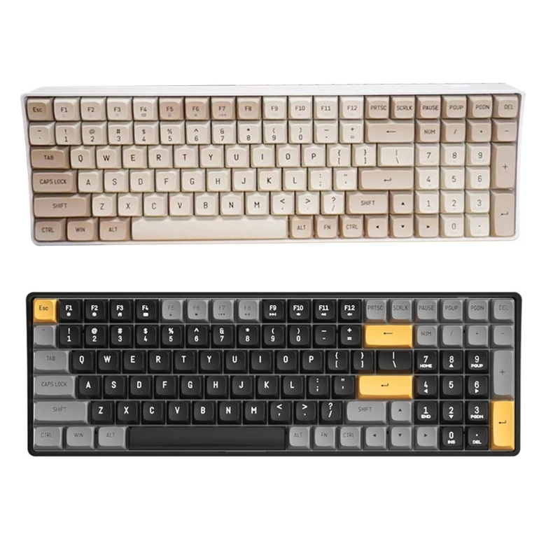 A100 Gaming Mechanical Keyboard 2.4G Wireless USB TypeC Wired Blue/Yellow Switch 100 Keys Hot Swap Rechargeable Drop Shipping