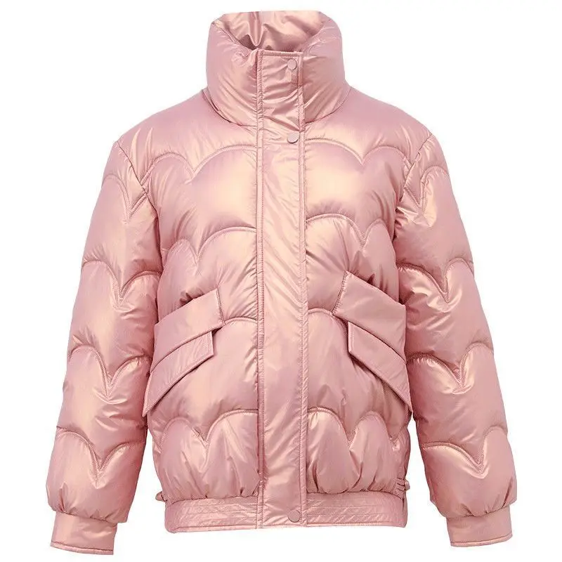 Chamarras Para Mujer Pink Girl Winter Parkas Cotton Jacket Women's Short 2022 Loose Cotton Jacket Winter Coat for Girls