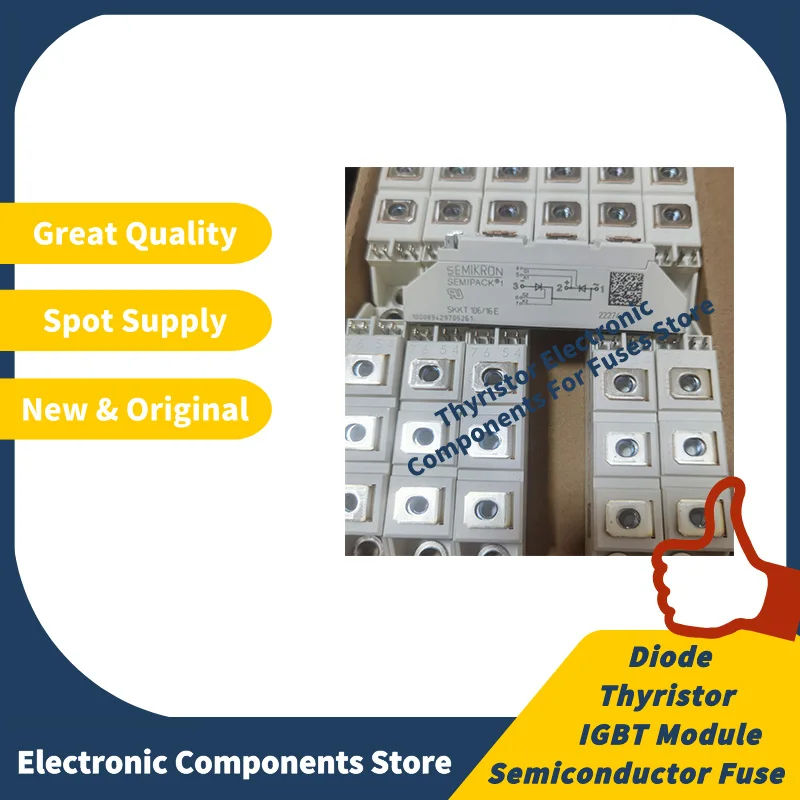 

SKKT106/16E SKKT162/16E SKM50GAL12T4 SKM75GAL123D SKMD100/04 TD330N16KOF новые и оригинальные модули