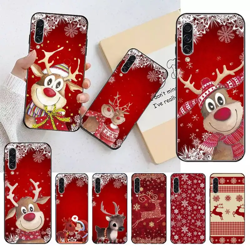 

Marry Christmas New Year Deer Phone Case For Samsung galaxy A S note 22 52 21 20 53 51 71 12 13 10 32 50 fe s ultra plus