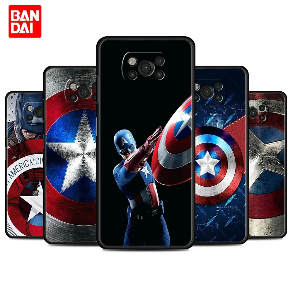 

America Captain Avengers Marvel Case for Xiaomi Mi Poco X3 NFC Redmi Note 9s 9 9A 9C 8 10 11 9T 8T 10T Cover Bag Thin Silicone