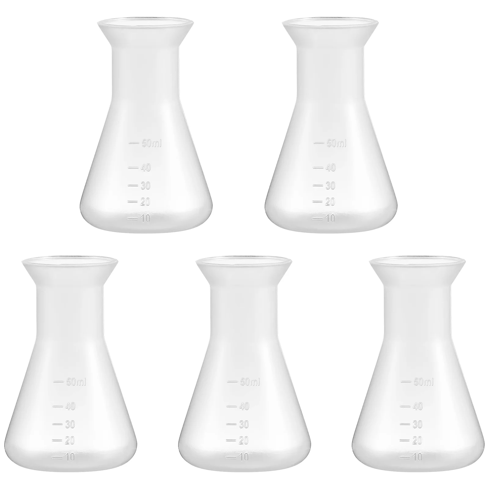 

5 Pcs Erlenmeyer Flasks Conical Flasks Scientific Measuring Bottles Containers for Laboratory