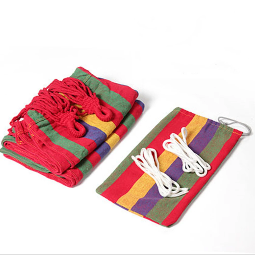 Портативный гамак подвесная кровать из холщовой ткани для улицы сада спорта