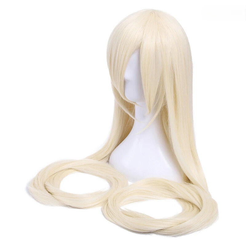 Chobits Chi 59 дюймов супер длинный прямой блондин косплей парик вечерние волосы
