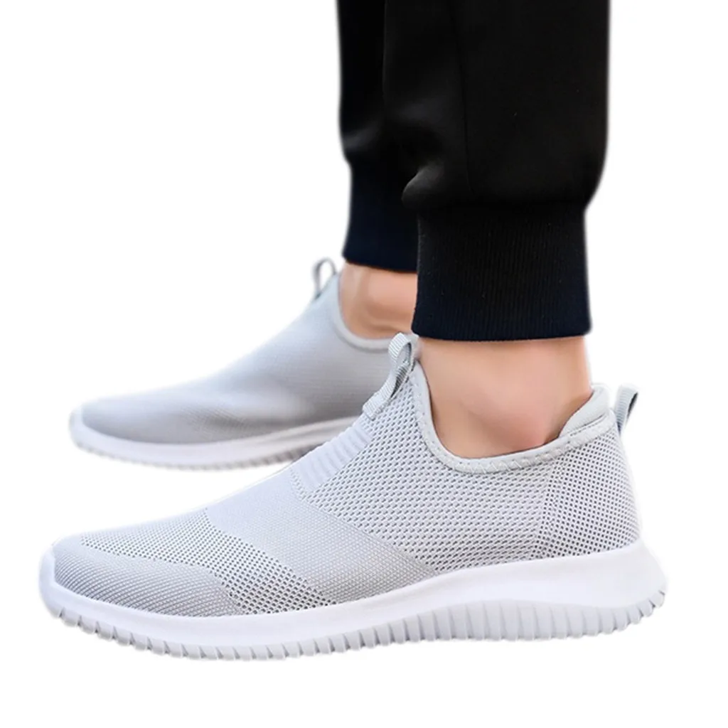 

Кроссовки мужские сетчатые, удобная обувь для отдыха, без шнуровки, Размер 8