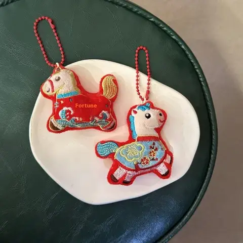 Год Лошади, Новый год, праздничная кукла, украшение в китайском стиле, пони, украшение со знаком зодиака, школьный портфель, кулон, брелок