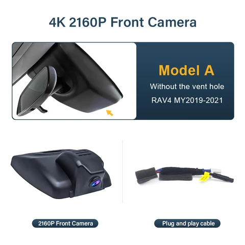 Видеорегистратор для Toyota RAV4 XA50 XA40 XU80 2019-2024/Venza/ Harrier, беспроводной 4K автомобильный видеорегистратор, видеорегистратор для Suzuki Across