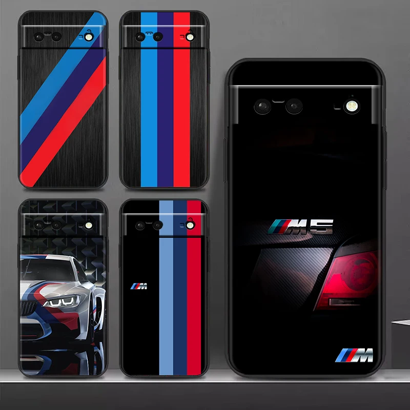 

Luxury Sports Car BMW Style For Google Pixel 7 6 Pro 6a 5 5a 4 4a XL 5G Soft Shockproof Black Phone Case Cover