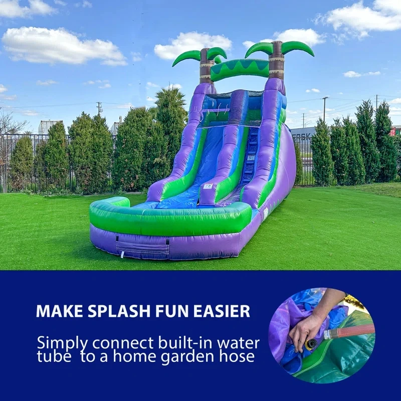 16-футовый фиолетовый тропический водный горка коммерческого класса с