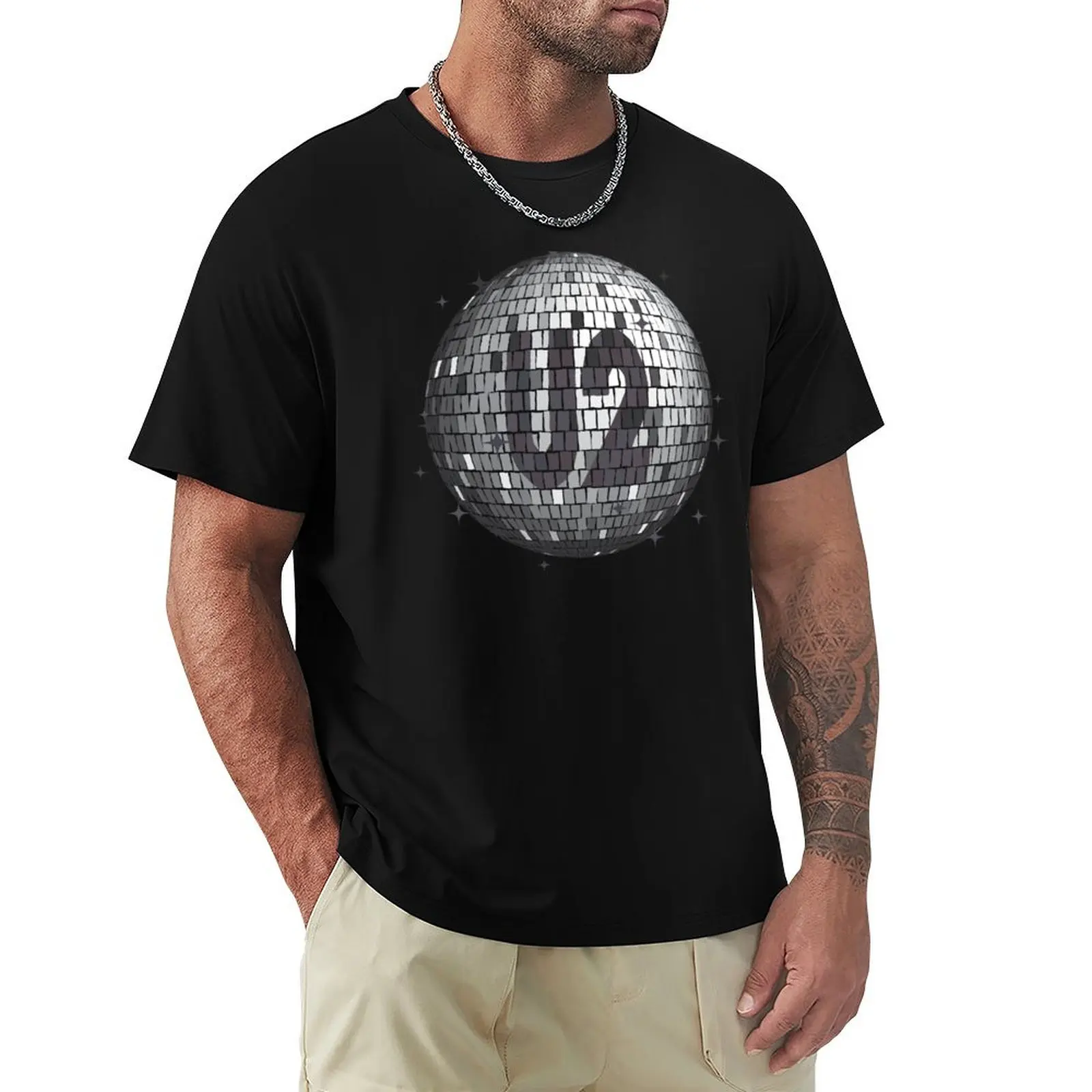 Фото U2 Disco Ball Mono (Bono?) Футболки с графическим рисунком, мешковатые рубашки, мужская футболка №1