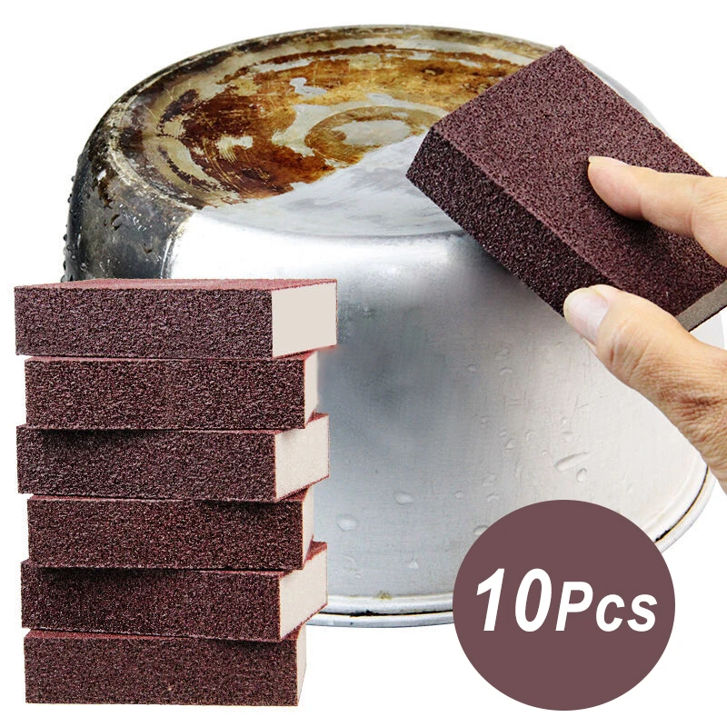 

Kitchen Sponge Magic Eraser Carborundum Removing Rust Cleaning Brush Descaling Emery Clean Rub for Cooktop Pot Tools Gadgets