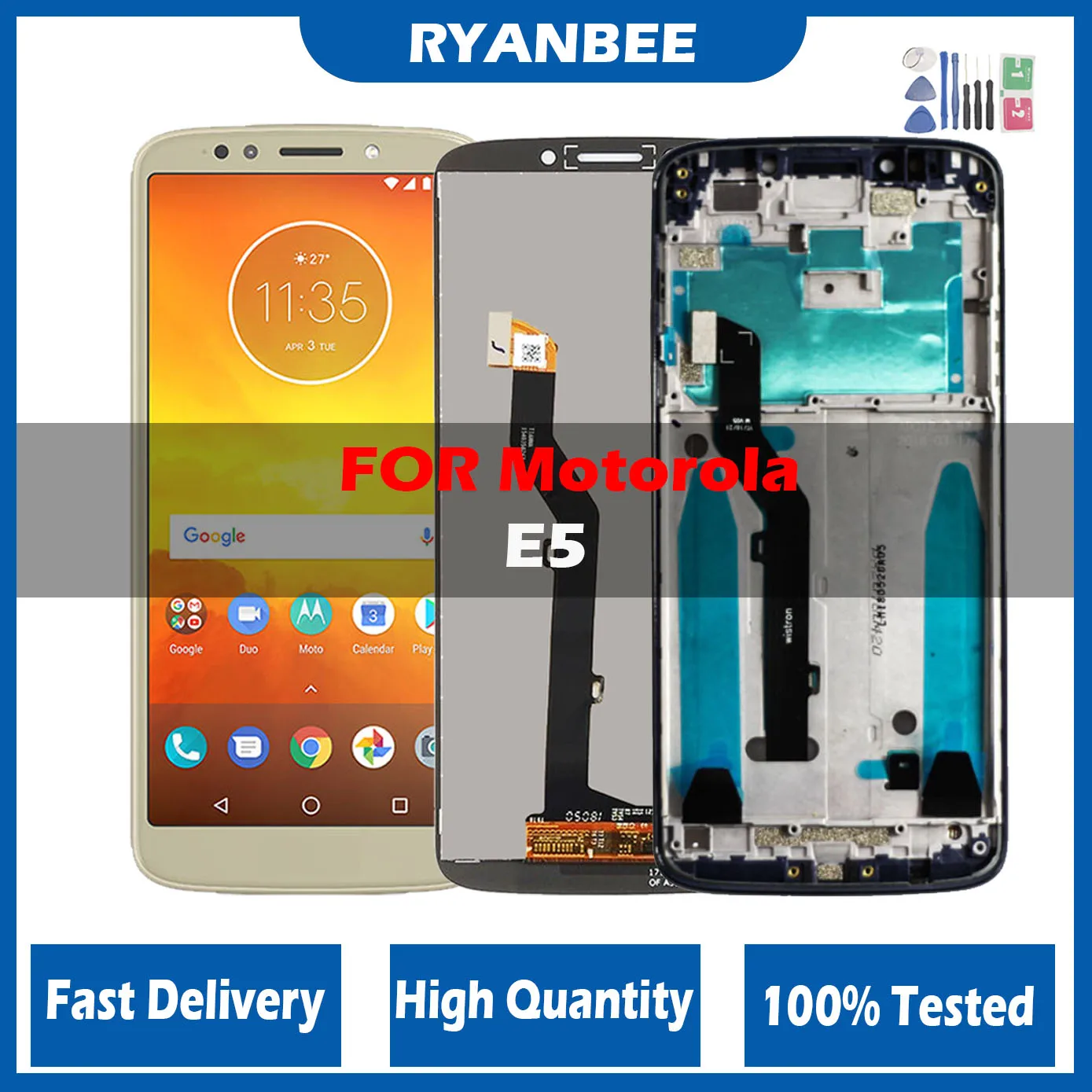 

Original Tested 5.7" LCD For Motorola MOTO E5 XT1944 LCD Display Touch Screen Digitizer Assembly Moto E5 LCD Display Replacement
