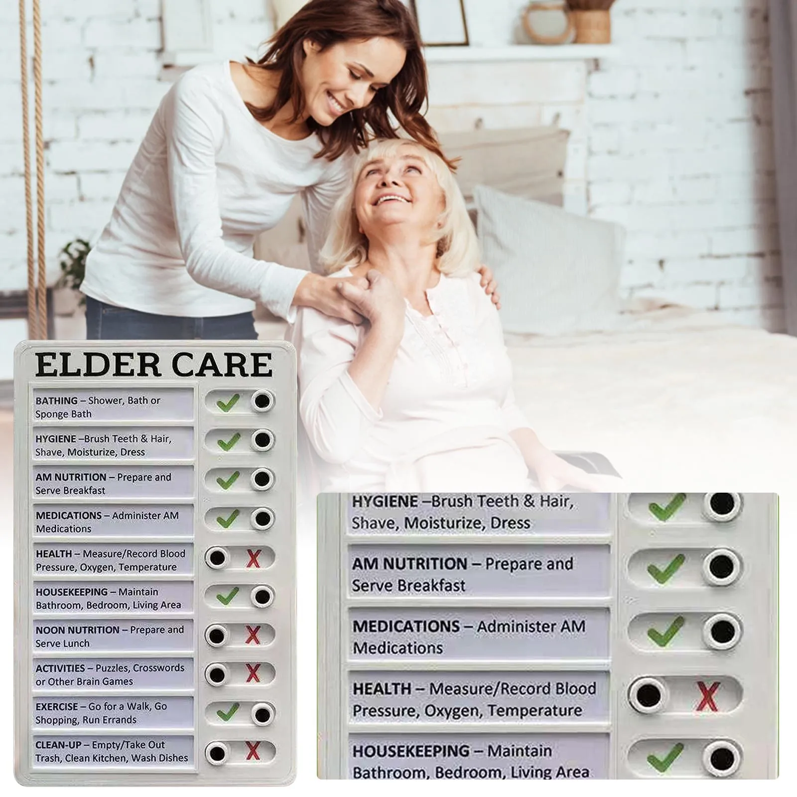 

Наклейки на стену с цветами для спальни, доска для записей, ежедневный блокнот для ухода за пожилыми людьми (уход за пожилыми людьми)