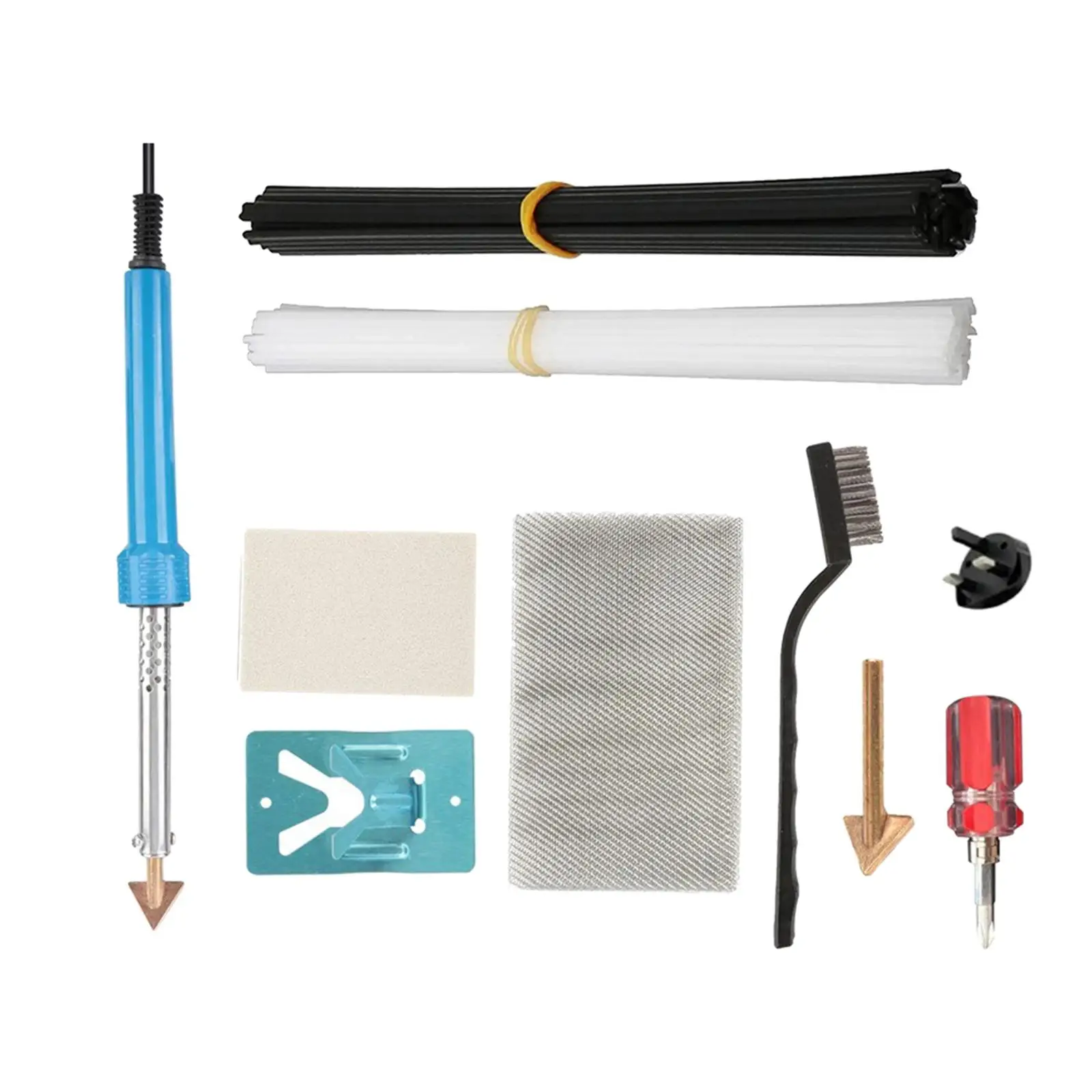 Plastic Welding Kit 1 Metal Mesh Portable 2 Sandpaper 1 Wire Brush Quick Heating Welder Tools for Kayak DIY Car Bumper Crafts images - 6