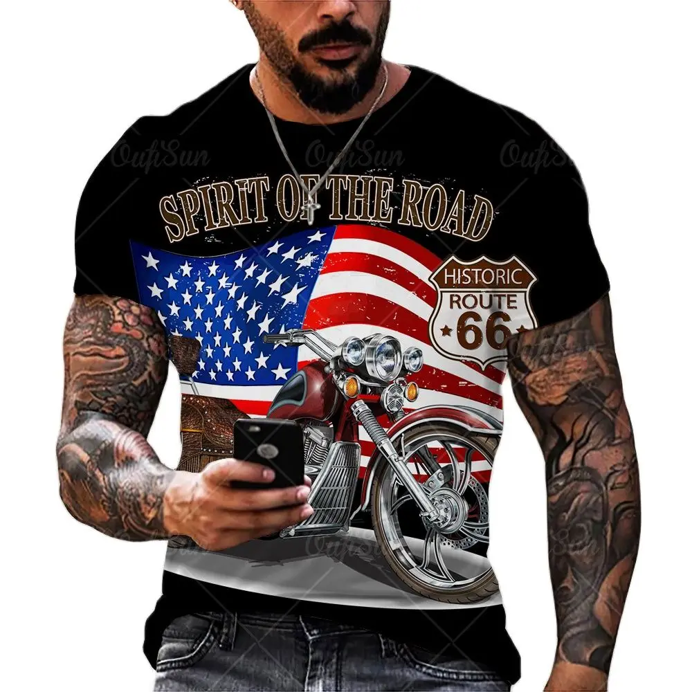 Футболка мужская оверсайз с коротким рукавом и принтом Орл