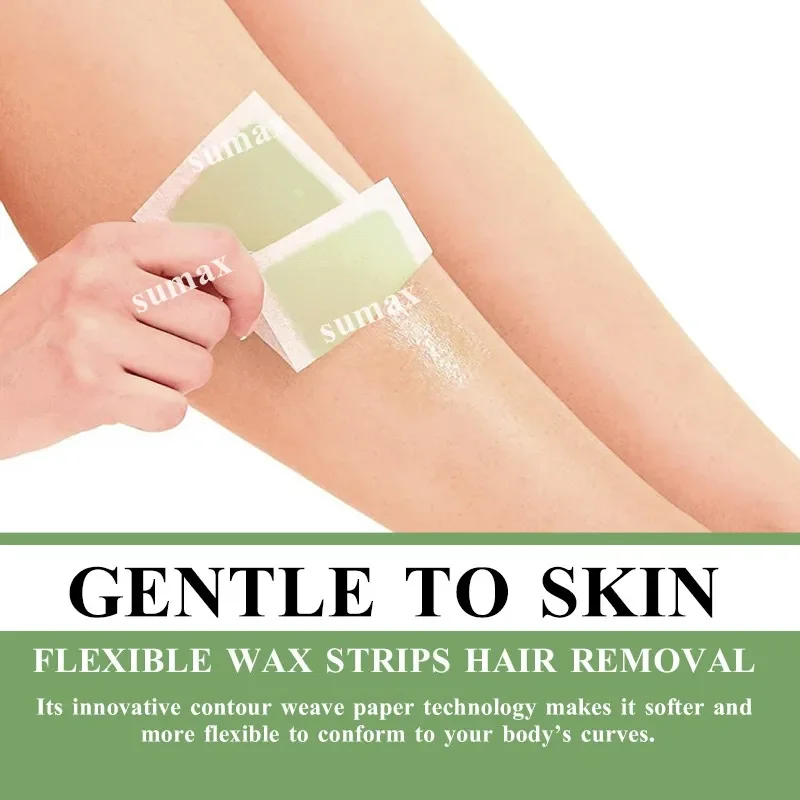 Восковые полоски для удаления волос SUMAX 40 шт. фотобумажные тела и лица с алоэ вера