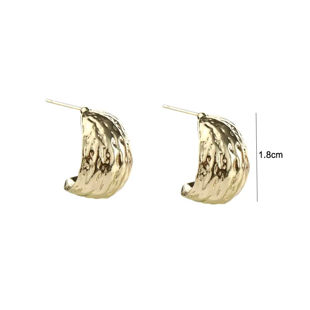 Women Metal Winding C Shape Geometric Stud Earrings Multi Layer Tassel Chain Personality Party Fashion Jewelry images - 6