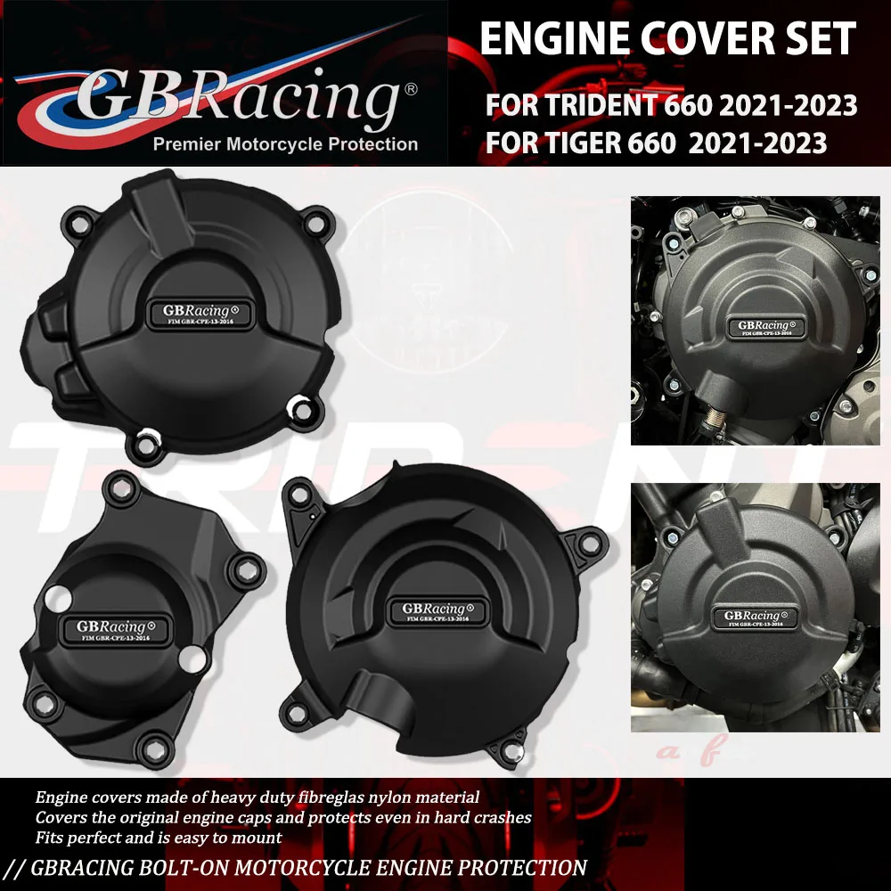 

Motorcycles Engine cover Protection case For GB Racing For TRIDENT 660 TIGER 660 2021 2022 2023 Engine Covers Protectors