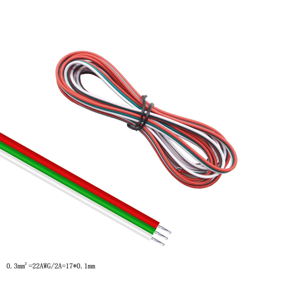 

Светодиодный провод, кабель 22AWG 2/3/4/5/6Pin для WS2811 WS2812B WS2815 SK6812 5050 2835