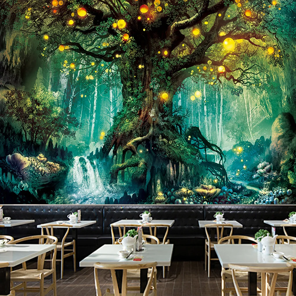 

Подвесное настенное одеяло из полиэстера с рисунком леса, 150x130 см