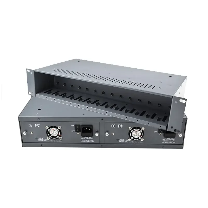 

2U 14 Port Media Converter Rack 14slots Rack Mount Dual Power Supply Available Dula Power Supply OEM Factory