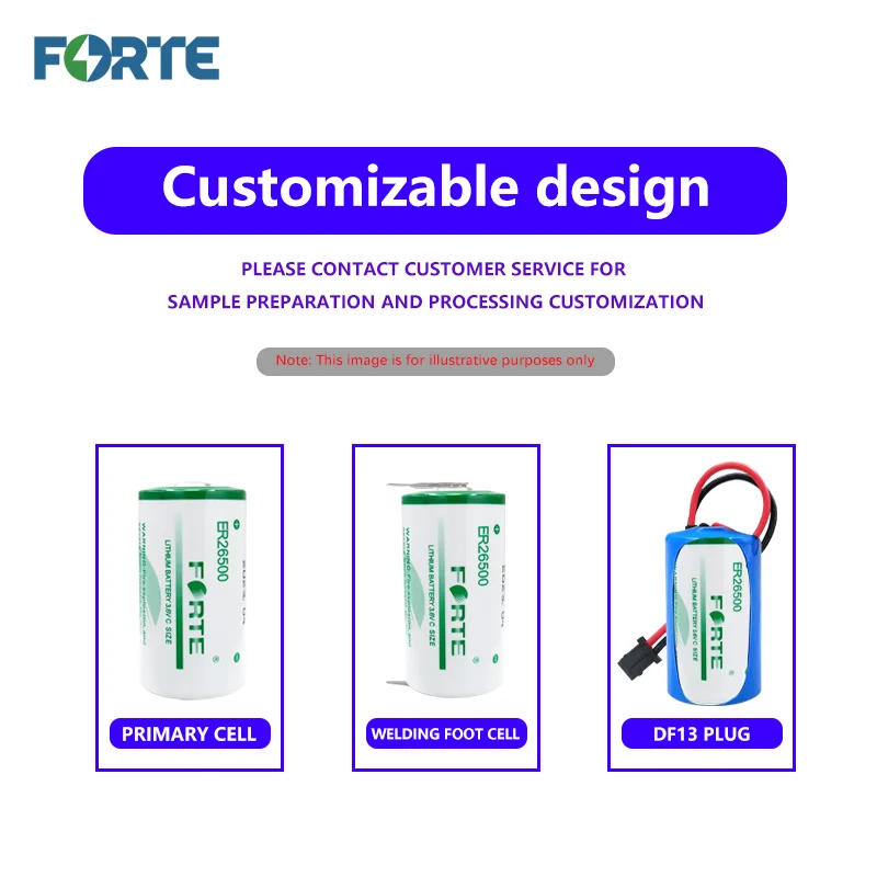 Одноразовый литиевый аккумулятор Forte ER26500 C