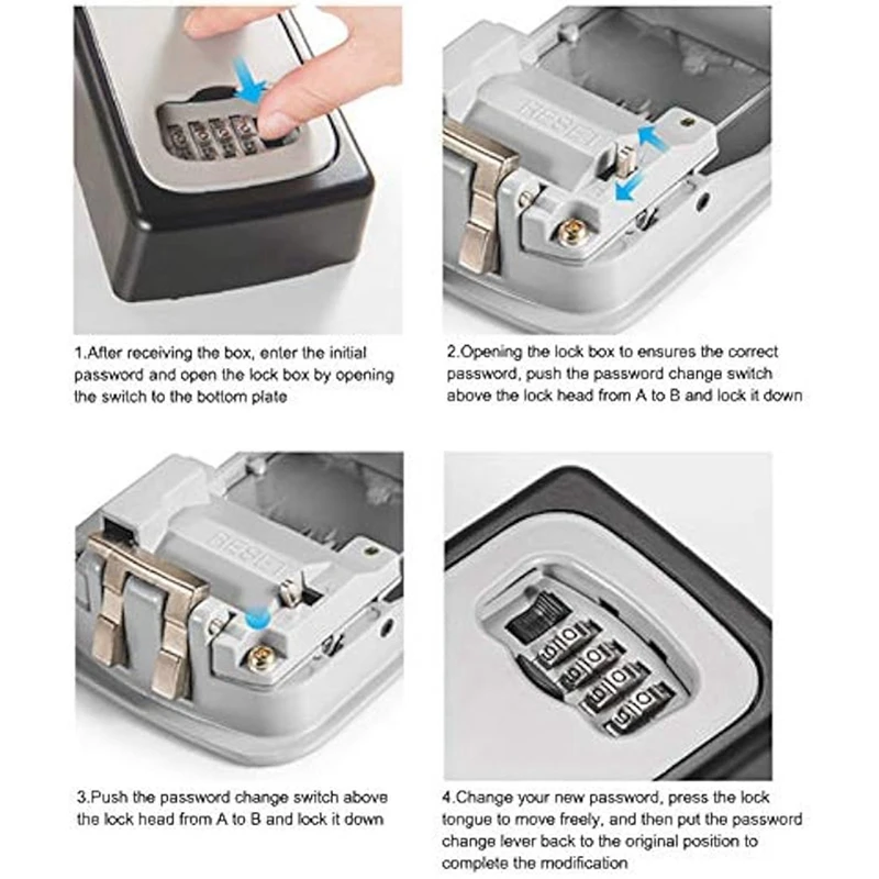 Новый замок для ключей настенный Сейф из алюминиевого сплава дома защитный офиса