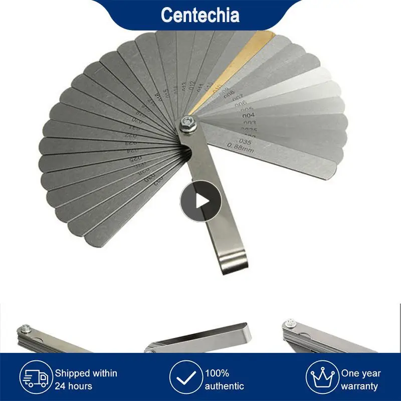 

32PC Metric Feeler Gauge 0.02 To 1.00mm 32 Blade Thickness Gauge Set Foldable Stainless Steel Feeler Gauge For Measurements Tool