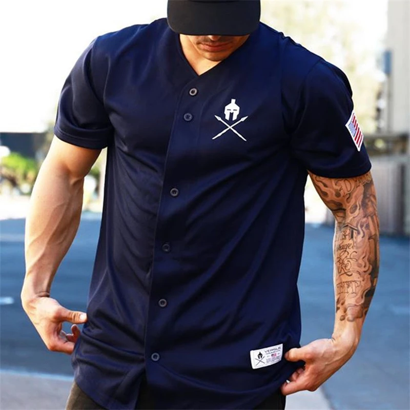 Summer New Streetwear V-Neck Fashion Men's Shirts Casual Printed Short Sleeve T-Shirts Tops Cotton Trend Versatile Shirts