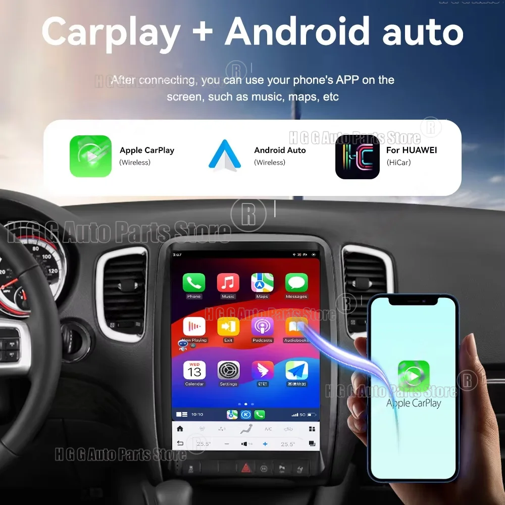 Фото 13-дюймовая автомагнитола для Dodge Durango 2011-2020 с Android, GPS, CarPlay, мультимедийным видеоплеером и навигацией №3