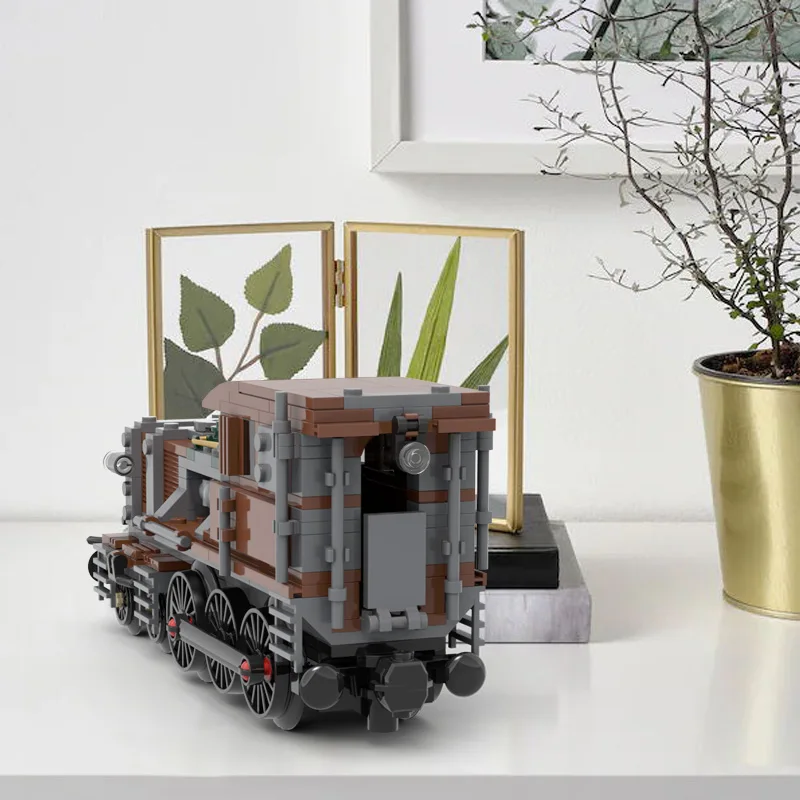 Детские игрушки 414 шт. MOC высокотехнологичный локомотивный поезд Модульные