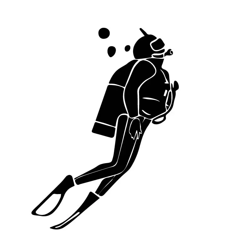 Водостойкая наклейка для автомобиля с рисунком глубоководных приключений 16 см х