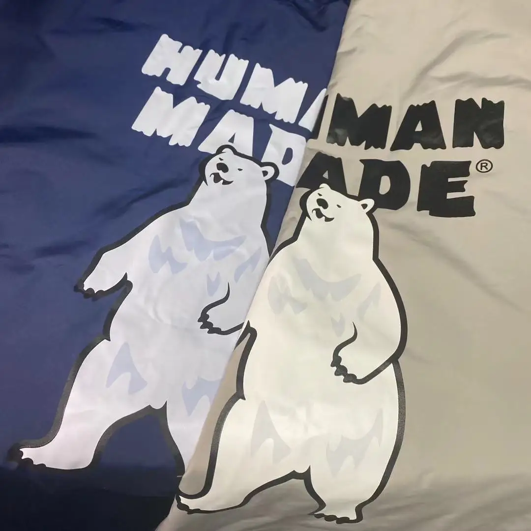 

Human Made Polar Bear Jacket Oversized Nylon Casual HUMAN MADE Men Women Japanese Jackets for Men