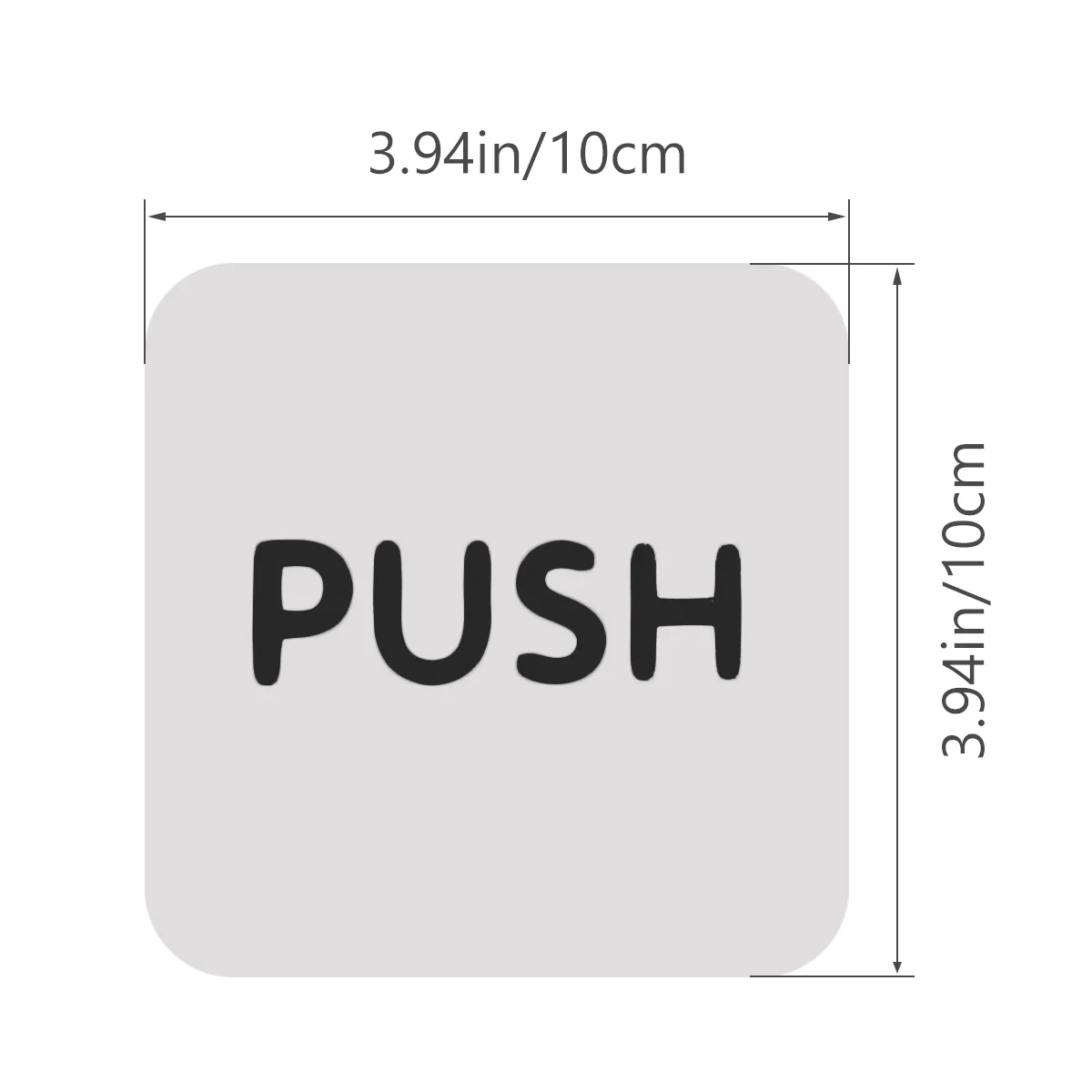 Двойная наклейка Push Pull офисный знак самоклеящаяся дверь забавный белый цвет для
