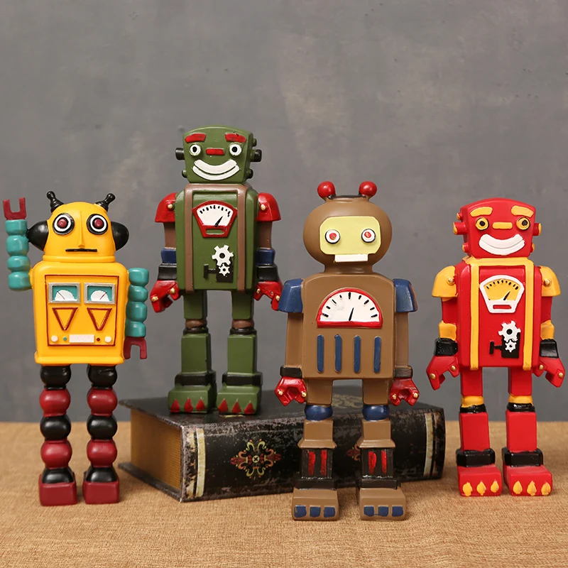 

Small Robot Decorations for Children's Room, Living Boy's Porch, Office Home Decoration Gift