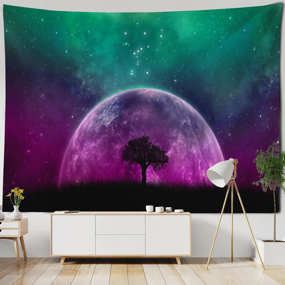 

Galaxy Moon Universe Tapestry Boho Mandala Tapestries Witchcraft Wall Tapestry Print Your Photo Hippie Wall Hanging