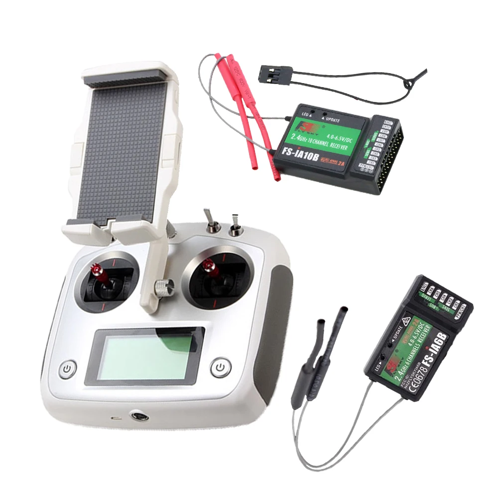

FLYSKY FS-i6S transmitter 2.4G 10CH two-way communication AFHDS 2A with IA6B iA10B Receiver for RC Airplane Drone