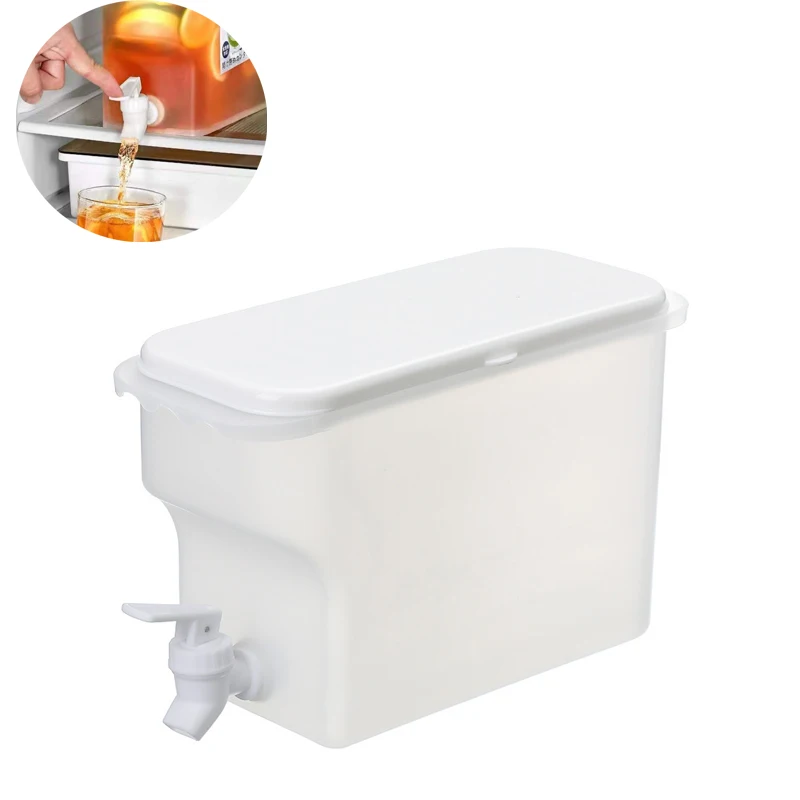 

3.5L Fridge Cold Kettle With Faucet Lemonade Bottle Drinkware Kettle Bucket Kitchen