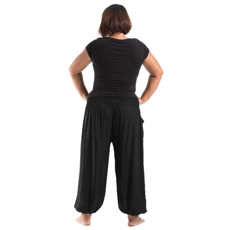 Plus Size Women's Pants Elastic Waist Loose Bloomers Casual Trousers Yoga Pants Breathable Dance Pants Vintage Pants for Women